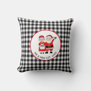 Coussin personnalisé M. et Mme Claus