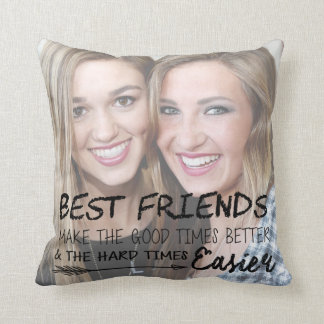 Coussin Personnalisé Meilleur Ami Photo BFF Friend Rose