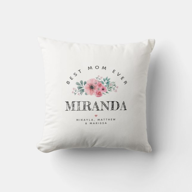 Coussin Personnalisé Meilleure maman toujours Mère's Day C (Recto)