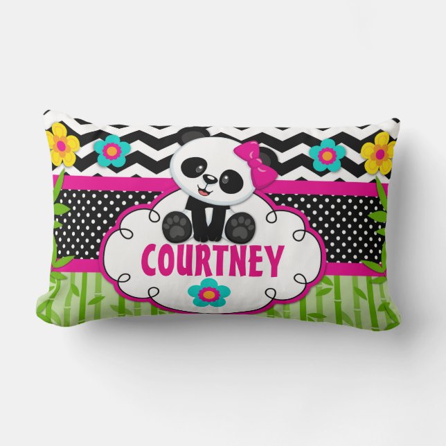 Coussin personnalisé par ours panda de pièce de (Recto)