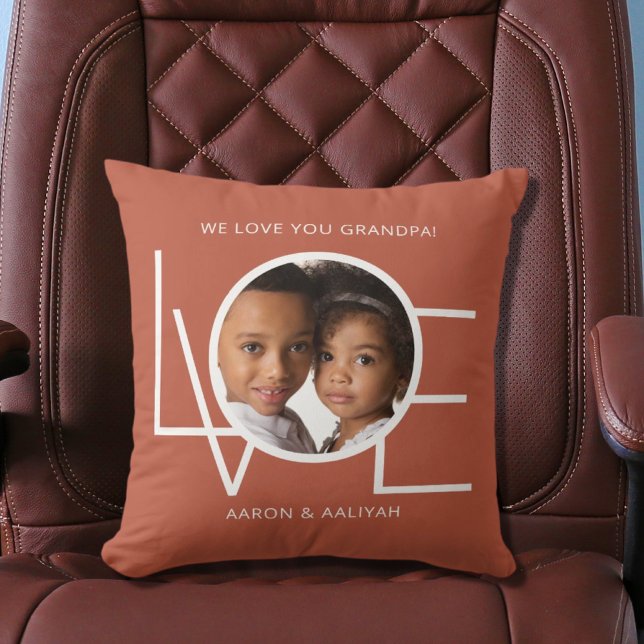 Coussin Personnalisé Photo Love Keepsaké Grand-père (Créateur téléchargé)