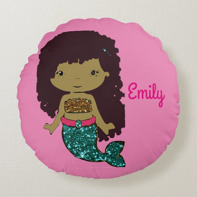 Coussin personnalisé PinkMermaid (Devant)