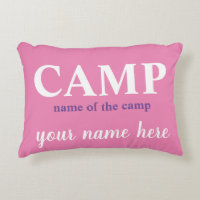 Coussin personnalisé pour le camp d'été