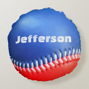 Coussin personnalisé Rouge Blanc Bleu Baseball