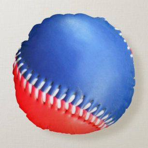 Coussin personnalisé Rouge Blanc Bleu Baseball