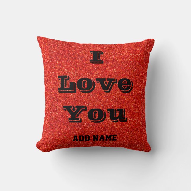Coussin personnalisé Saint Valentin (Recto)