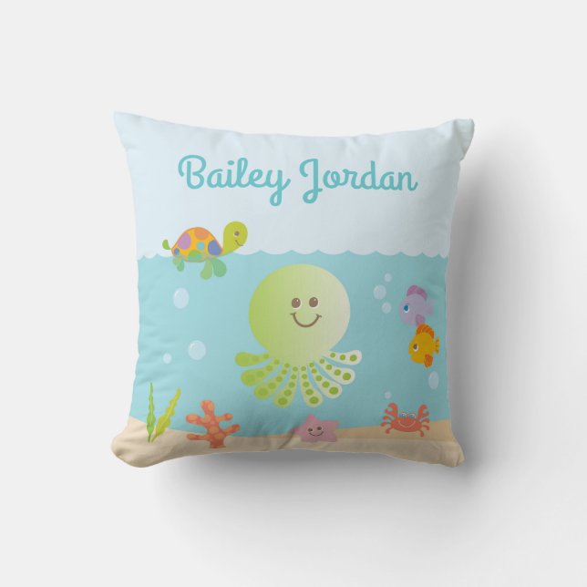 Coussin Personnalisé sous les statistiques de naissance de (Recto)