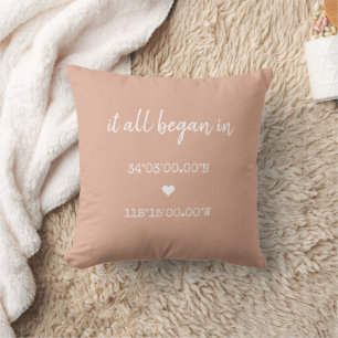 Coussin Personnalisé Tout Commence À Coordonner Les Valent