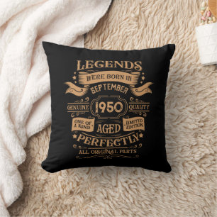 Coussin Personnalisé vintage 75e anniversaire whiskey thèm