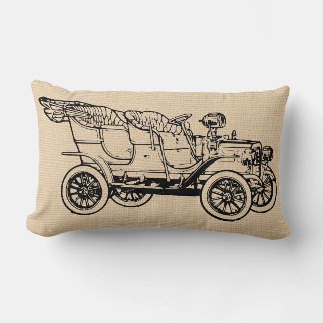 Coussin personnalisé vintage automobile ancienne (Recto)
