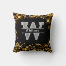 Personnalisé W initial Monogramme d'argent Votre n