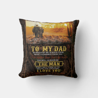 Coussin Personnalisée À Mon Père Lettre D'Amour Du Fils