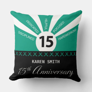 Coussin Personnaliser, 15e anniversaire d'entreprise de l'