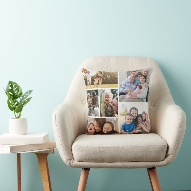 Coussin Personnaliser 6 Collages Photo Personnalisés Art e (Chaise)