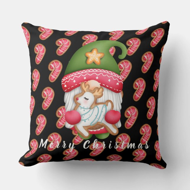 Coussin Personnaliser Candy Gnome Texte et couleur 20"X20" (Recto)