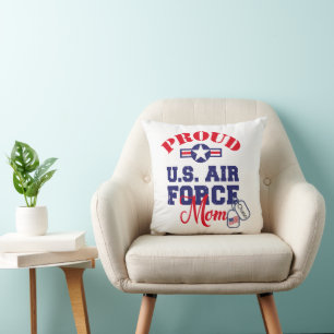 Coussin Personnaliser Chien Tag U.S Air Force Maman