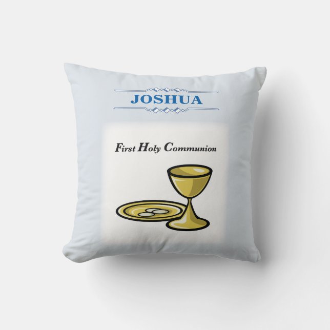 Coussin Personnaliser, Corps de la première communion et s (Recto)