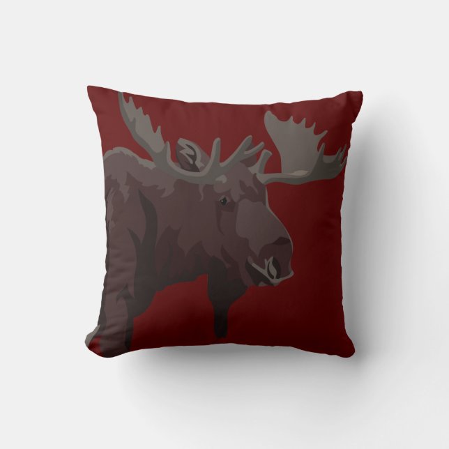 Coussin Personnaliser de carreaux d'art d'orignaux de (Recto)