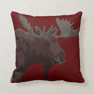 Coussin Personnaliser de carreaux d'art d'orignaux de
