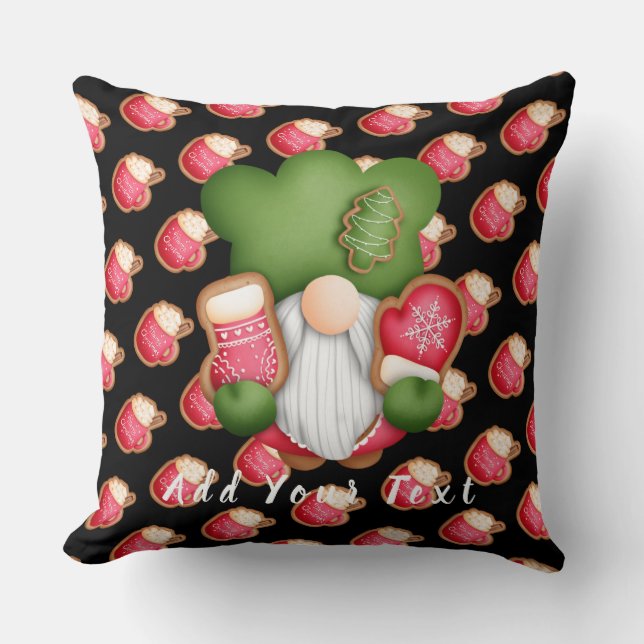 Coussin Personnaliser douce Gnome Texte et couleur 20"X20" (Recto)