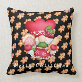 Coussin Personnaliser Gnome en pain d'épices Texte et coul