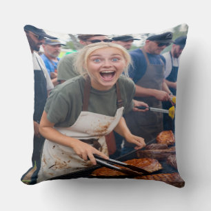 Coussin Personnaliser la photo de concours de BBQ
