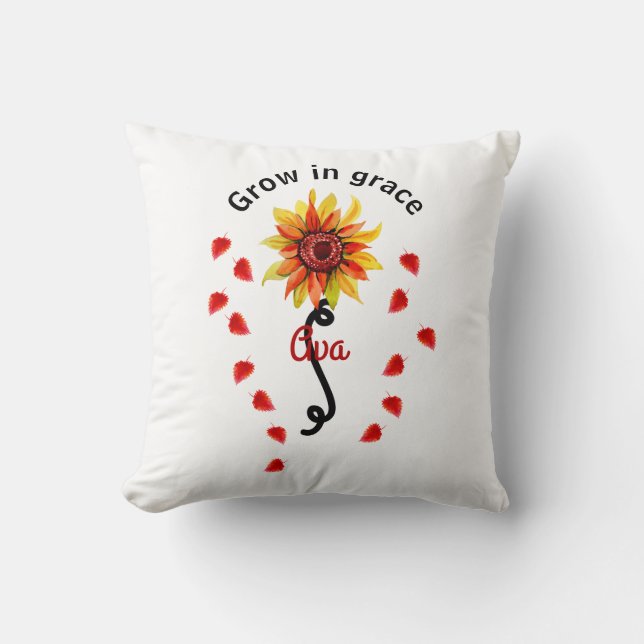 Coussin Personnaliser le devis personnalisé du tournesol (Recto)