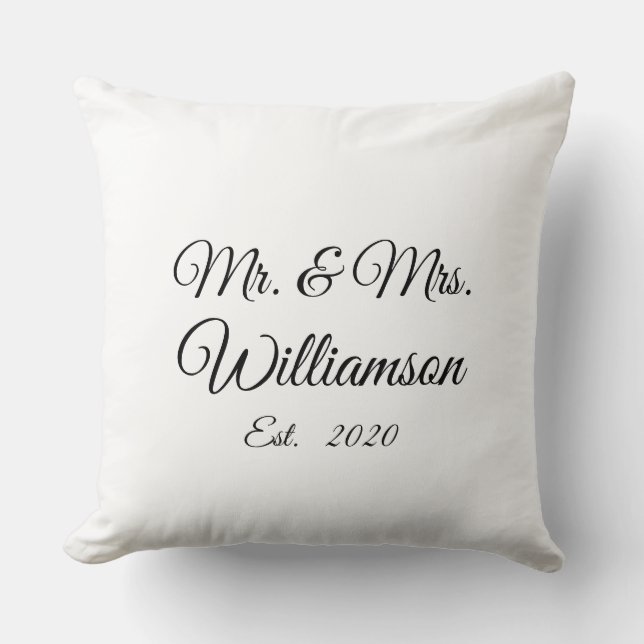 Coussin Personnaliser le nom de famille, l'année, le numér (Recto)