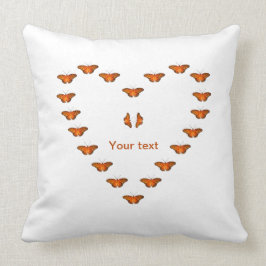 Coussin Personnaliser le papillon Passion en forme de coeu