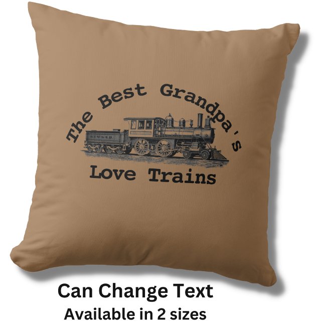 Coussin Personnaliser le texte du nom - Meilleurs Grandpas (Créateur téléchargé)