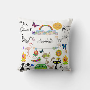 Coussin Personnaliser les personnages de dessin amusants
