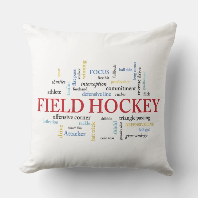 Coussin Personnaliser, Merci d'entraîneur de hockey de ter (Recto)