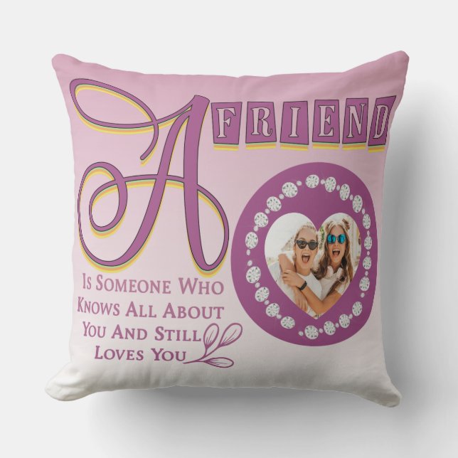 Coussin Personnaliser Moderne Best Friends Chic Citation T (Recto)