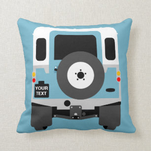 Coussin Personnaliser personnalisé bleu Land Rover série 3