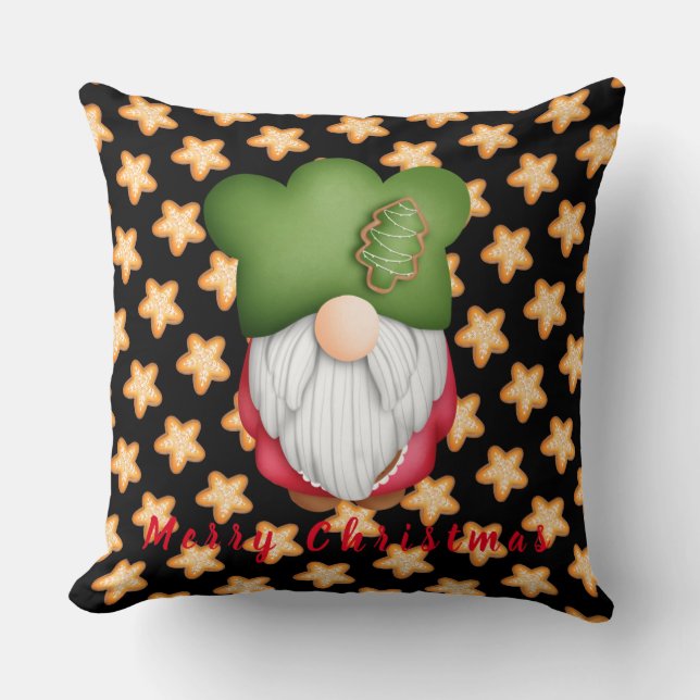 Coussin Personnaliser Star Gnome Texte et couleur 20"X20" (Recto)