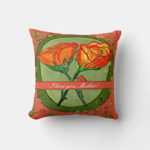 Coussin Personnalisez la belle fête des mères contemporain