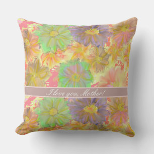 Coussin Personnalisez la belle fête des mères contemporain
