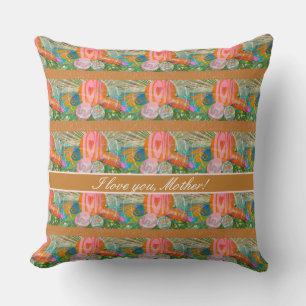 Coussin Personnalisez la belle fête des mères contemporain