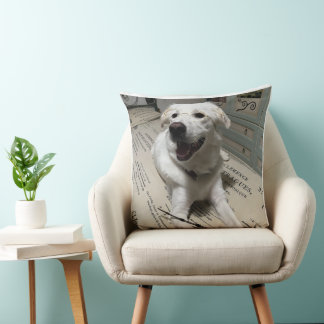 Coussin Personnalisez la photo et le nom de votre animal "