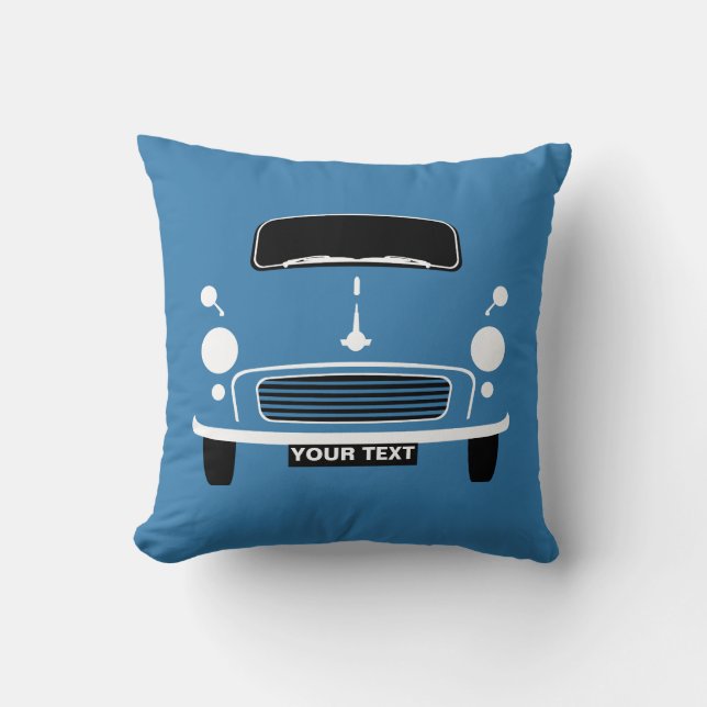 Coussin Personnalisez l'art de bruit mineur bleu fait sur (Recto)
