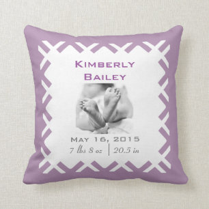 Coussin Personnalisez le faire-part de naissance de