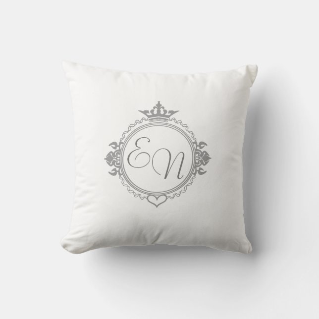 Coussin Personnalisez les noms, initiales et phrase Amour (Recto)