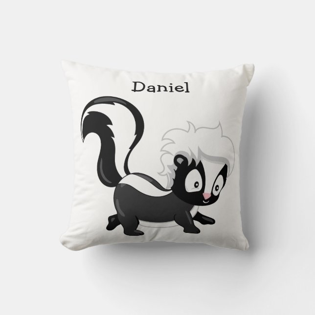 Coussin Personnalisez votre propre mignonne Skunk Woodland (Recto)