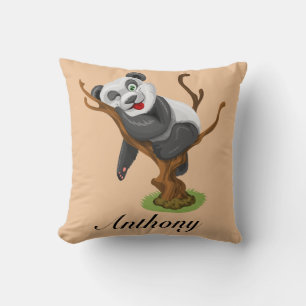 Coussin Personnalisez votre propre panda bébé mou