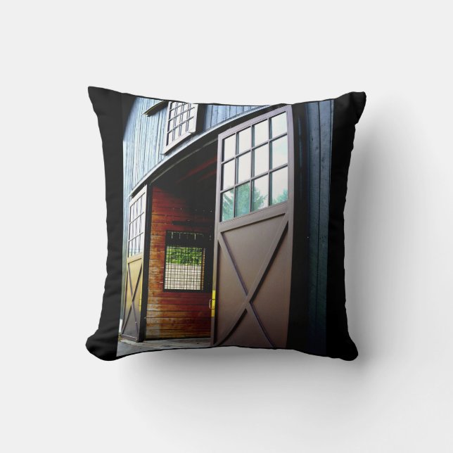 Coussin Perspective de la porte de grange (Recto)