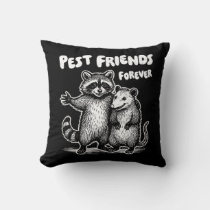Coussin Pest Friends Forever Blanc Imprimer