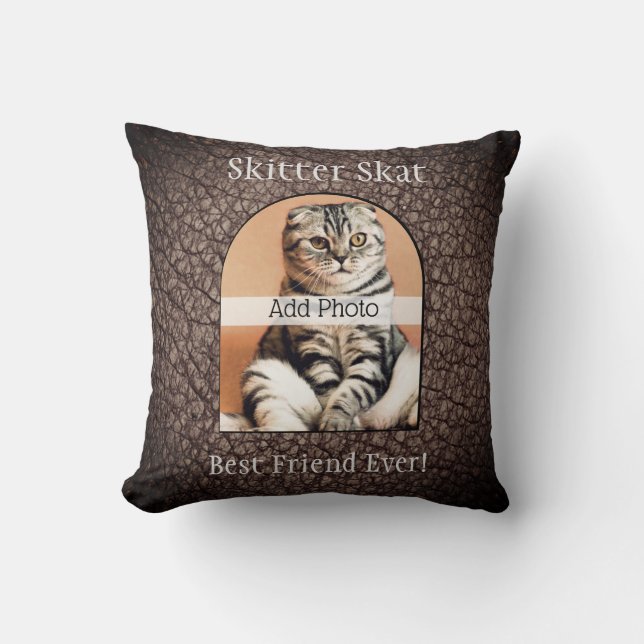 Coussin Pet memorial photo mignon propriétaires nom keeps (Recto)