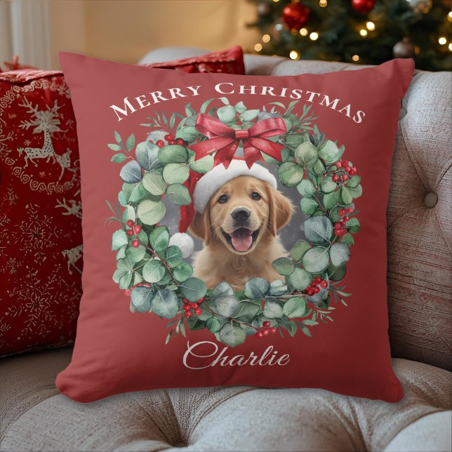 Coussin Pet Photo Christmas – Personalized Holiday Gift (Créateur téléchargé)