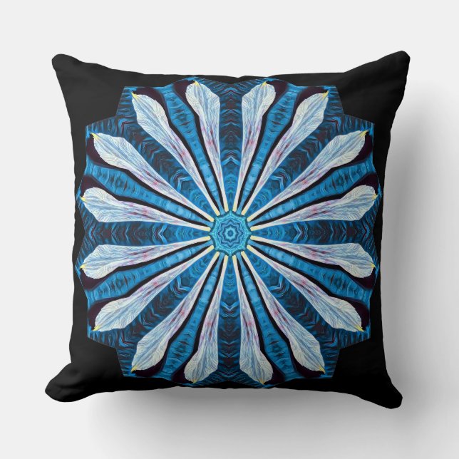 Coussin Pétales bleues (Recto)