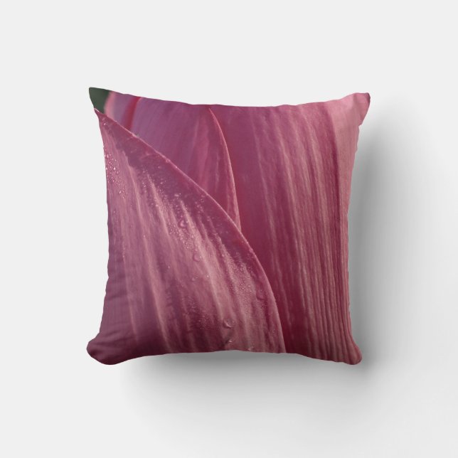 Coussin Pétales de fleurs de Lotus Pink Floral (Recto)